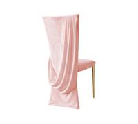 Limtula Funda de poliéster para sillas, recepciones de Bodas y decoración del hogar, Tela de poliéster, fácil de Instalar, Cortinas para sillas Rosas