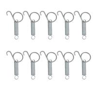 Limtula Gancho de Resorte para Puerta de Jaula, 10 Uds, Ganchos de Resorte de Metal, fijación de tensión Resistente para jaulas de Alambre para Conejos/pájaros/hámster, Ganchos de pestillo S/L