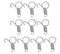 Limtula Gancho de Resorte para Puerta de Jaula, 10 Uds, Ganchos de Resorte de Metal, fijación de tensión Resistente para jaulas de Alambre para Conejos/pájaros/hámster, Ganchos de pestillo S/L