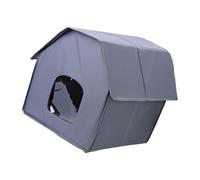 Limtula Gatos de exterior resistente a la intemperie casa fácil aislado para gatos sin impermeable invierno invierno.