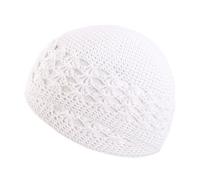 Limtula Gorro de ganchillo para adultos, lindo para estudiantes, ciclismo, senderismo, bonito sombrero de otoño e invierno para adultos, gorra de calavera para hombres y mujeres, blanco, Talla única