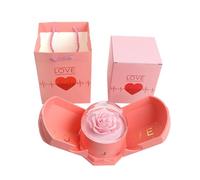 Limtula Hermosa caja de regalo Forever Flower, soporte de joyería doble abierto para aniversario o cumpleaños