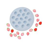 Limtula Herramienta para Hornear de Silicona con Forma de Fresa de 17 pozos, Adecuada para Chocolate y Mousses de Fondant, Molde para Pasteles, Molde Antiadherente para Pasteles