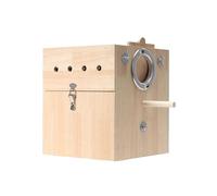 Limtula Jaula de nido para pájaros, refugio de madera, para loros, escondites desmontables para decoraciones de tamaño pequeño, caja de cría, periquitos