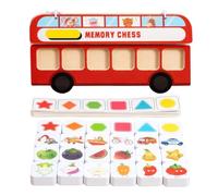 Limtula Juego Creativo de ajedrez con Memoria de Madera para niños pequeños para Mejorar Pensamiento lógico y la interacción Entre e Hijos, Juego de ajedrez con Memoria para niños