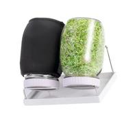 Limtula Juego De Germinadores De Plántulas De Vidrio Apilables con Base Ventilada Y Funda De Sombra para Alfalfa Frijoles Mungo Jardinería En Interiores Recipientes De Germinación