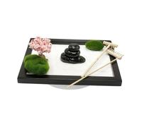 Limtula Juego de jardín en Miniatura Incluye Bandeja de, rastrillos, Herramientas, Rocas, Musgo Falso para aliviar estrés y meditaciones conscientes, Practicar la relajación, Arte en