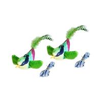 Limtula Juguete para masticar con forma de pájaro chirriante, seguro para mejorar el estado de ánimo con sonido, mejora el estado de ánimo, gatito chirriante para gatos de interior