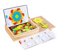Limtula Juguete Tangram magnético de Madera interactiva para niños, Juguete Educativo para niños, Libro Educativo de Aprendizaje y expresión artística