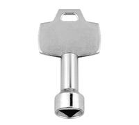 Limtula Llave Universal Triangular para Armarios Eléctricos, Multifunción, Cerradura de Panel, Tren, Ascensor, 52 mm x 29 mm, Acero, Plateado