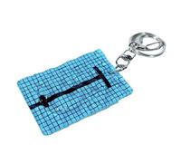 Limtula Llavero creativo para piscina, llavero con colgante de coche, ondulado, para colgar en bolsa, para mujer, piscina, elegante, decoración de coche, azul claro, Talla única