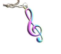 Limtula Llavero de música decorativo con colgante de clave de con acabado de metal pulido para bolsos, mochilas o transporte diario Llavero de clave de con colgante de música, bolsa de metal con de