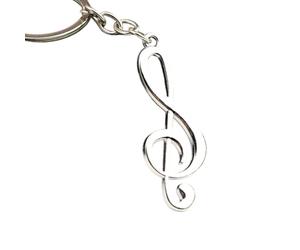 Limtula Llavero de música decorativo con colgante de clave de con acabado de metal pulido para bolsos, mochilas o transporte diario Llavero de clave de con colgante de música, bolsa de metal con de