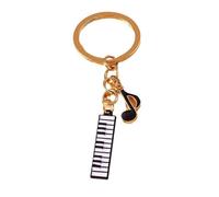 Limtula Llavero de piano de nota musical para coches, accesorio de adorno de coche, accesorio de adorno de coche, amante de la música, decoración interior del automóvil, llavero de metal con nota