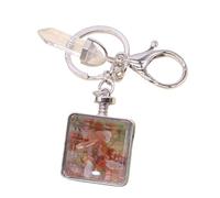 Limtula Llavero de piedra natural de múltiples diseños con marco de fotos para uso práctico Llavero de piedra natural