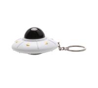 Limtula Llavero de platillo volador fresco luz LED Modelo de nave espacial Llavero colgante Decoración única para llaveros o mochilas Llavero de juguete pequeño de