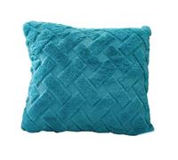 Limtula Lujosas fundas de almohada de pelo sintético con diseños de rayas para decoración del hogar, 45 x 45 cm, decoración de lujo para el hogar