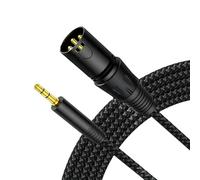 Limtula Macho Fuerte de Punto mm, XLR Male Head 1.5M | Acoplamientos chapados en oro con cable trenzado de poliamida para dispositivos de micrófonos, equipos de estudio,