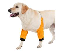Limtula Mangas de Cobertura para Perros más Grandes, Yellow XL | Protector de pierna delantera, correa de pecho flexible, poliéster reutilizable, uso para caminar en casa