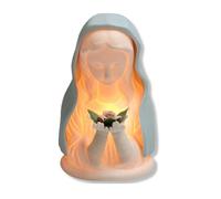 Limtula Marri - Luz nocturna religiosa con diseño de oración, lámpara católica portátil para el hogar, luz nocturna de oración católica Marri regulable