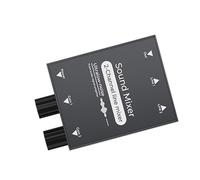 Limtula Mezclador De Sonido Estéreo Portátil De 2 Canales Dispositivo Estéreo De Salida 2 En 1 Accesorios Auditivos De 3 5 Mm Fuente Doble