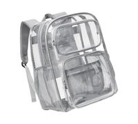Limtula Mochila transparente de PVC transparente resistente para escuela, escuela, trabajo, viajes, conciertos de seguridad, mochila transparente para estadios, eventos, trabajo, escuela, Gray, One