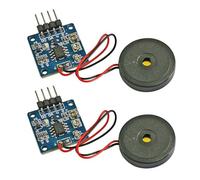 Limtula Módulo de sensores de detecciones de Vibraciones compactas Zumbador piezoeléctrico para automatización del hogar Proyecto de Aficionados educativos Disco de Alarma piezoeléctrico