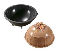 Limtula Moldes semicirculares de silicona de 8 pulgadas, suministros para hornear en casa, perfectos para hornear, decorar y elaborar pasteles hechos a mano, molde para pasteles semicircular