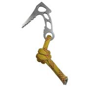 Limtula Mosquetón de Escalada Multiusos de Acero Inoxidable, with Rope | Gancho de anclaje de acero inoxidable, ganchos de mosquetón para escalada en roca, seguridad en montañismo,