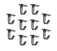 Limtula Pack of 10 Black Stainless Steel Single Hook Easy to Install Ceiling Hooks Practical Hanger for Bathroom Cabinet Garage Space Saving Storage