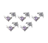 Limtula Paquete De 10 Accesorios Corazón Murciélago para Collar Y Brazalete Circón Circón Colgantes Joyas Que Fabrican Accesorios Llavero Creativo