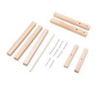 Limtula Percha de Madera Natural de Doble Varilla para Ropa de Animales de Peluche Solución de Almacenamiento de Gran Capacidad para muñecas y 21 cm Percha de Madera Antideslizante de Doble Varilla