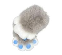 Limtula Pieles Animales Zorros Patas Mitones Halloween Cosplay Accesorios para disfraces Patas de gatos Guantes con garras Fursuit Regalo Accesorios para disfraces de Halloween Cosplay