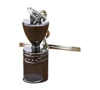 Limtula Práctico llavero de metal con herramienta de café en miniatura Accesorio de llavero de metal Bolsa de herramientas de café Colgante para devotos Llavero entusiasta único