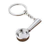 Limtula Práctico llavero de metal con herramienta de café en miniatura Accesorio de llavero de metal Bolsa de herramientas de café Colgante para devotos Llavero entusiasta único