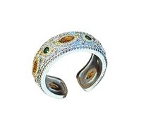 Limtula Prácticos anillos de apertura Piedra vintage Anillos de dedo geométricos Textura de aleación Adecuado para entusiastas de Presente Maneater Eye Stone Open