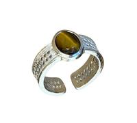Limtula Prácticos anillos de apertura Piedra vintage Anillos de dedo geométricos Textura de aleación Adecuado para entusiastas de Presente Maneater Eye Stone Open