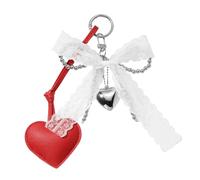 Limtula Precioso Bolso Colgante Llavero Con Lazo Corazón Trenzado Cuerda Llavero Para Mochila Bolso Accesorios De Decoración