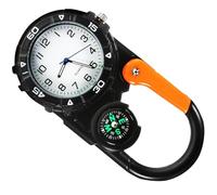 Limtula Reloj de bolsillo con brújulas para senderismo, montañismo, mosquetón, gancho para colgar, clip portátil para cinturón para mochileros, brújulas de bolsillo, gancho para colgar