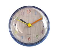 Limtula Reloj de Montaje con Ventosa Carcasa de Resistente Agua Funciona con Pilas para ambientes húmedos Baño Ducha Azulejos Pared Reloj de Pared con Ventosa pequeña