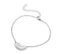 Limtula Sofisticada pulsera de acero inoxidable con cadena ajustable de sandía con dije de fruta para amantes de la moda, tono dorado, talla única, como se describe
