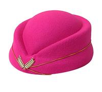 Limtula Sombrero de azafatas Sombrero de azafata Sombreros de | Sombrero de azafata Sombrero de azafatas Mujeres Fiesta Cosplay, Accesorio de gorras de uniforme formal, Accesorios