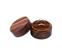 Limtula Soporte de madera para anillos, vitrina para anillos de boda, organizador de joyas, cofre de almacenamiento para propuesta de compromiso, aniversario, viaje, joyero
