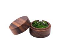 Limtula Soporte de madera para anillos, vitrina para anillos de boda, organizador de joyas, cofre de almacenamiento para propuesta de compromiso, aniversario, viaje, joyero