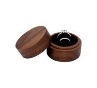 Limtula Soporte de madera para anillos, vitrina para anillos de boda, organizador de joyas, cofre de almacenamiento para propuesta de compromiso, aniversario, viaje, joyero