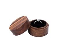 Limtula Soporte de madera para anillos, vitrina para anillos de boda, organizador de joyas, cofre de almacenamiento para propuesta de compromiso, aniversario, viaje, joyero