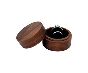 Limtula Soporte de madera para anillos, vitrina para anillos de boda, organizador de joyas, cofre de almacenamiento para propuesta de compromiso, aniversario, viaje, joyero