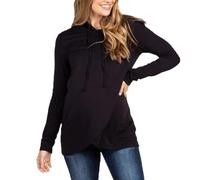 Limtula Sudadera con Capucha y cordón para Embarazo, Black S