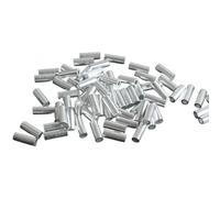 Limtula Surtido de 100 Uds De Conectores de Tubo de sedal de Pesca, Juego de Manguitos de engarzado de Aluminio para Pesca, barriles Individuales, Tubo de Aluminio para engarzar