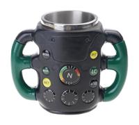 Limtula Tazas de acero inoxidable con aislamiento térmico con temática de carreras con en volante, forro de resina, taza para bebidas frías y calientes para amantes y coleccionistas Tazas de acero de